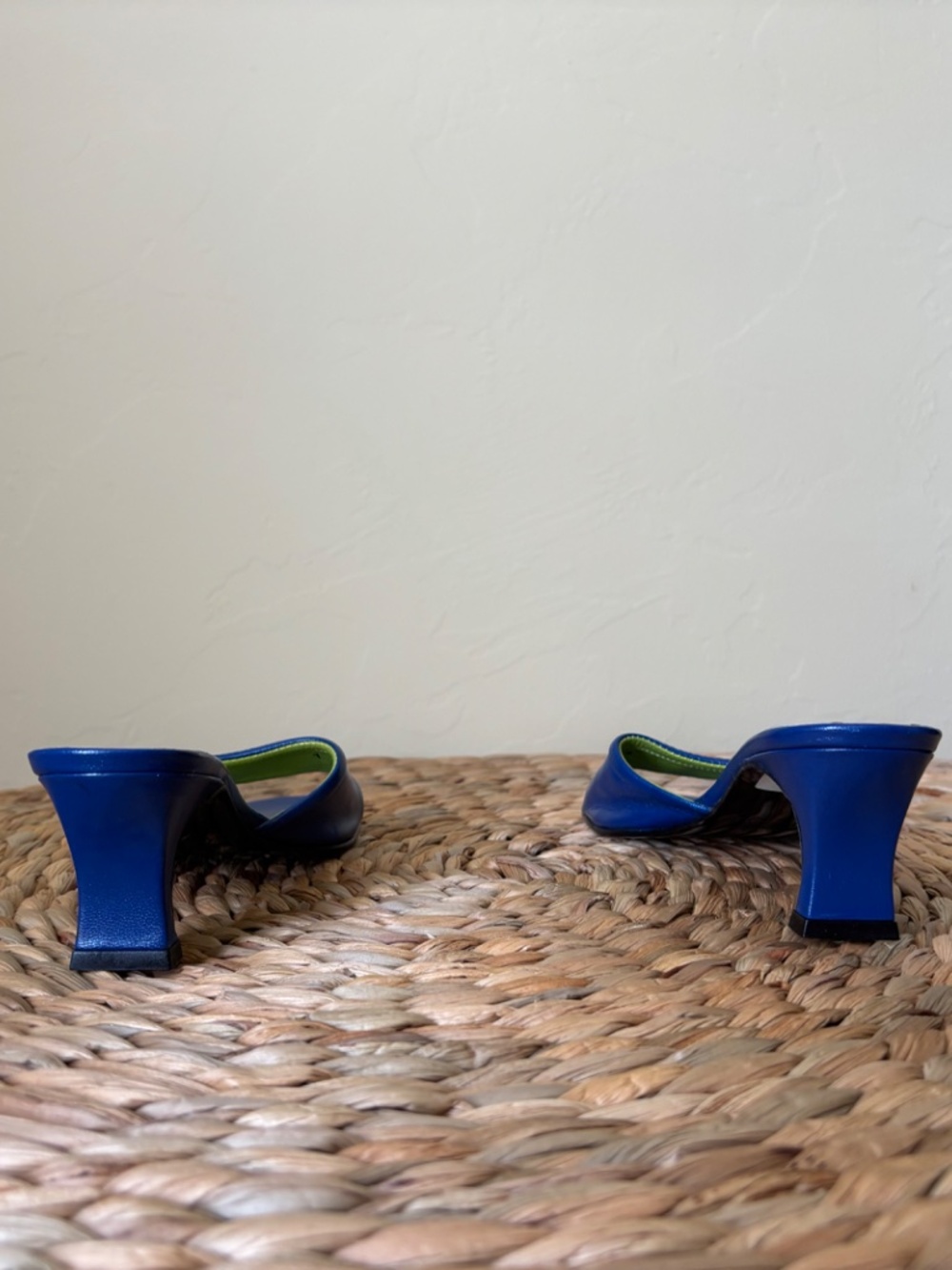 ESPACE / Robert Clergerie Studio / metallic blue leather / open toe mule / 7 - Picture 10 of 12